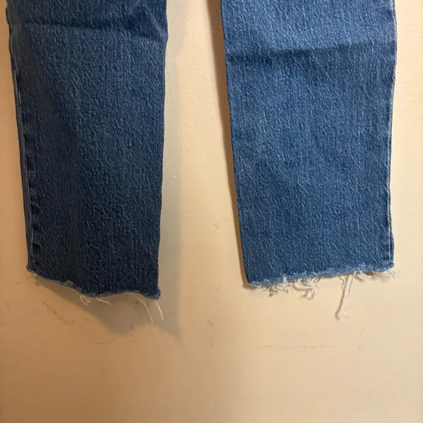 Abercrombie & Fitch Women Jeans The 90s Straight Ultra High Rise Raw Hem Size 26 - Image 6