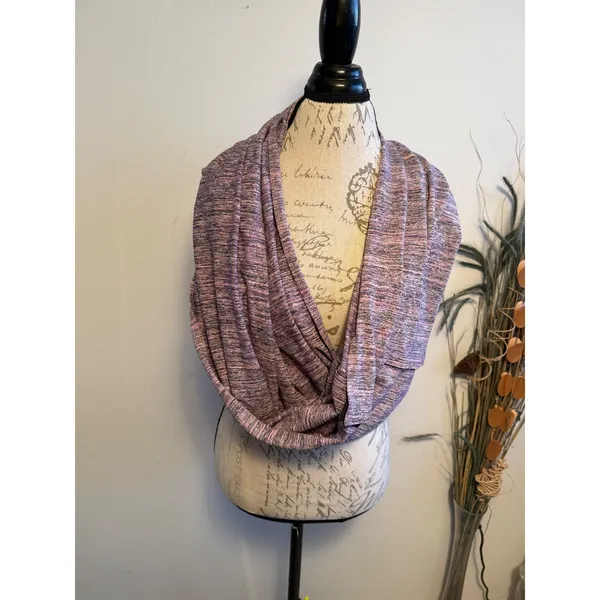 Lululemon Vinyasa Scarf Purple‎ Pink Space Dye Snap Button Infinity Wrap O/S - Image 2