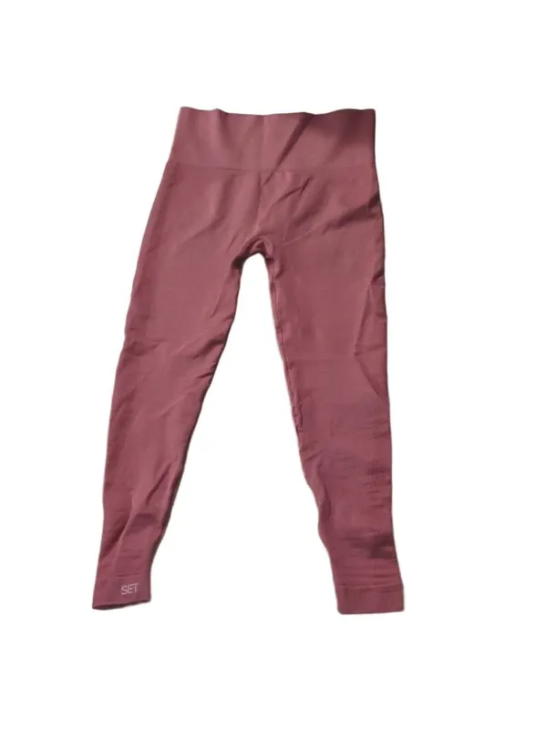 Set Active Mauve Seamless Ribbed Leggings Size Medium - Image 5
