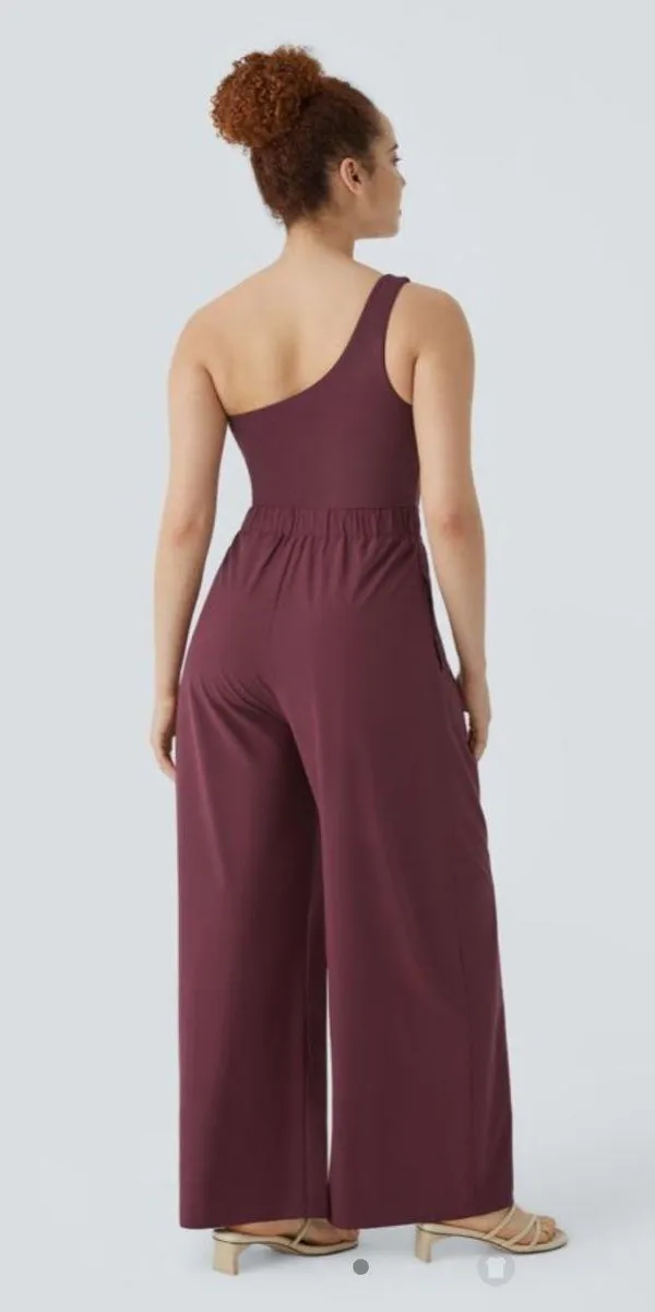Breezeful One Shoulder Pocket Jumpsuit - Image 2