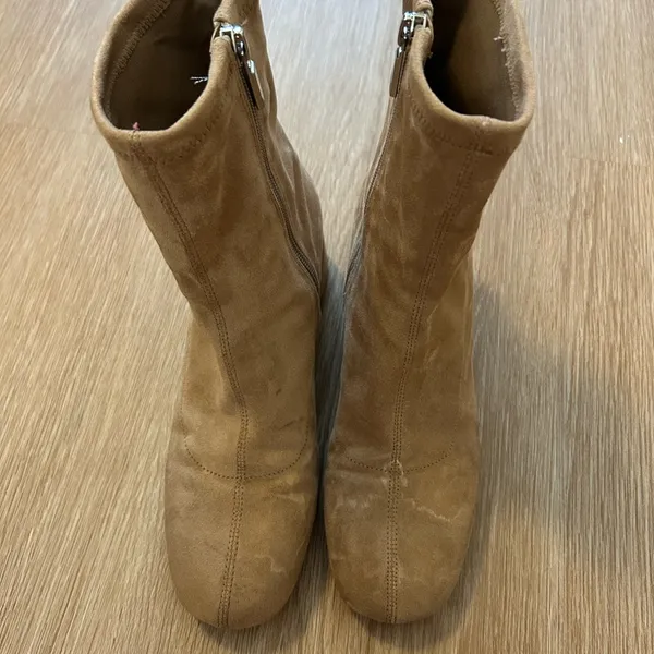 a new day Tan Suede Heeled Boots - Image 3