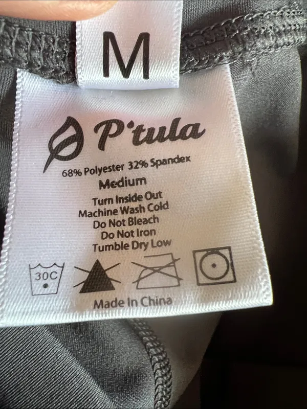 P'tula High-Waist Gunmetal Gray Leggings with Crossover Waistband - Image 7