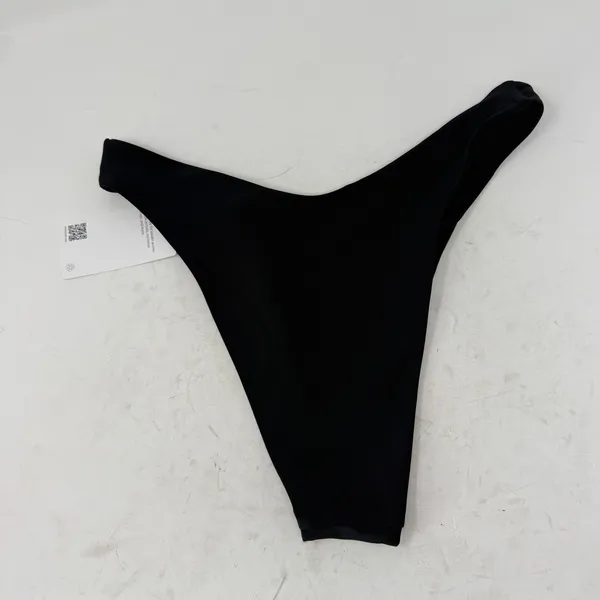 Quince‎ Italian High Leg Bikini Bottom Black NEW Womens Medium - Image 6