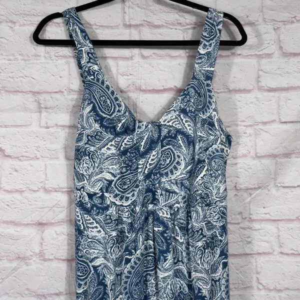 Misimu Small Maternity Blue Paisley Maxi Dress - Image 2