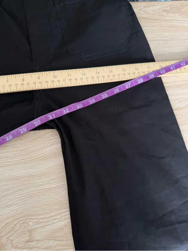 Anthropologie Maeve 25 Colette Full Length Wide Leg Pants Black Relaxed Office - Image 9