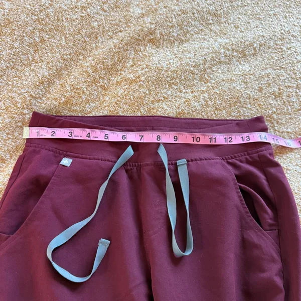 FIGS Zamora Jogger Scrub Pants Womens XS Maroon Burgundy Technical Nurse Uniform - Image 5
