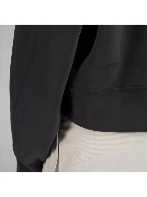 Lululemon Softstreme Perfectly Oversized Cropped Crew Dark Grey Size 2 - Image 4