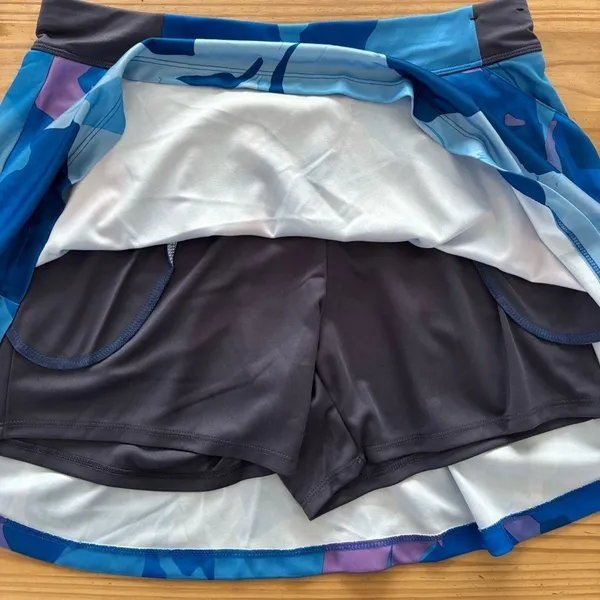 Callaway Skort Medium Blue Purple Floral Opti-Dri TrueSculpt Golf Tennis Skirt - Image 9
