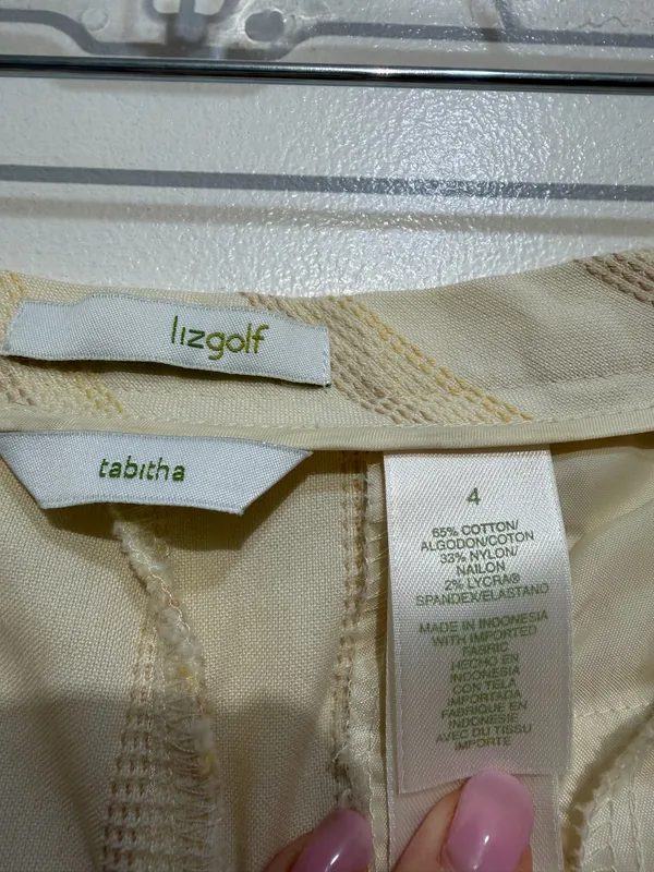 Lizgolf Tabitha Women’s Striped Cropped Golf Pants Size 4 - Image 8