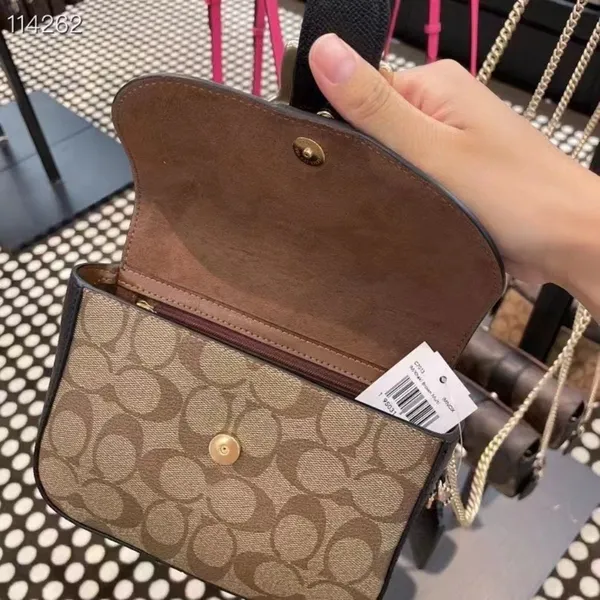 NWT COACH Gemma Blocked Signature Canvas With Star Buckle Crossbody Bag C7013 - Image 4