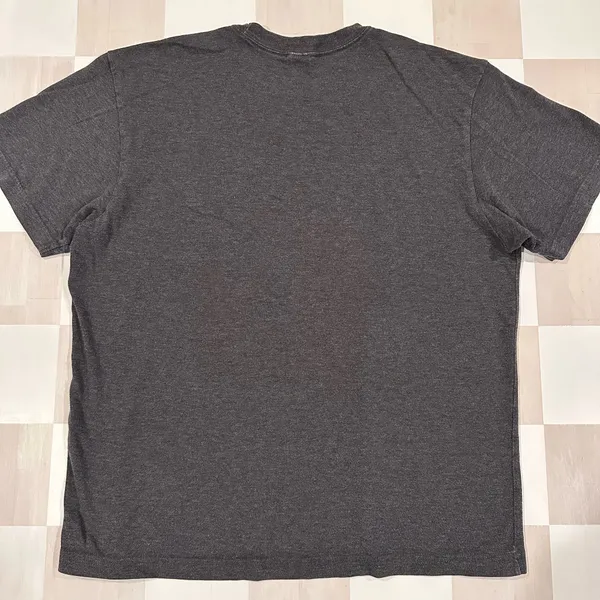 Old Navy shamrocks clover embroidered yellow dark charcoal grey cotton blend tee - Image 4