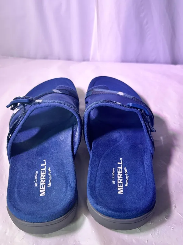 Merrell Men’s Navy and Gray Adjustable Slide Sandal - Image 7