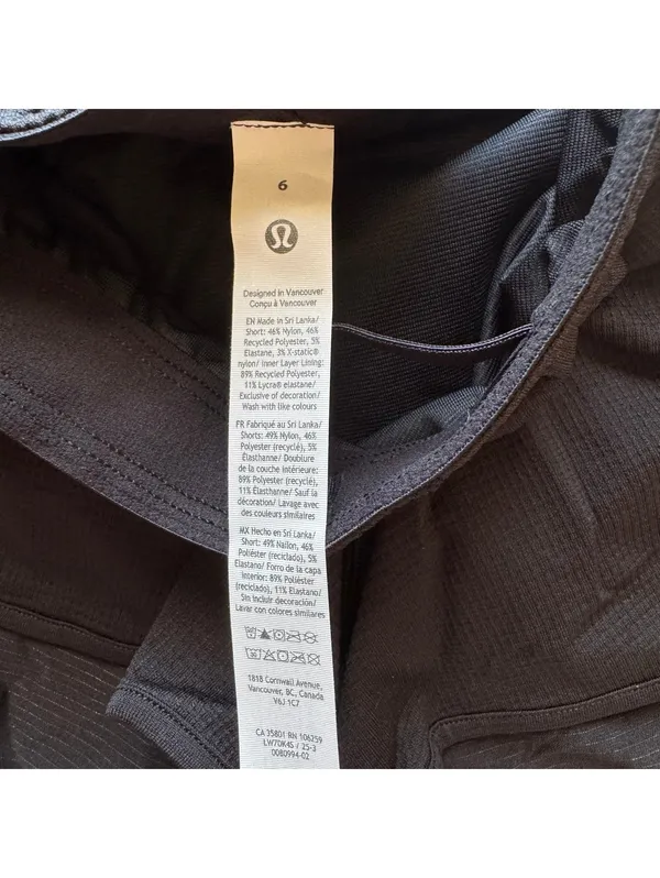Lululemon Swiftly Mid-Rise Short 3” Black Size 6 NWT - Image 5