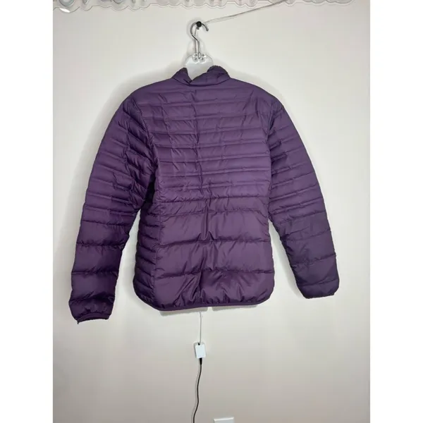 Columbia duck down filled Purple Packable Puffer Jacket women large zip up coat - Image 3