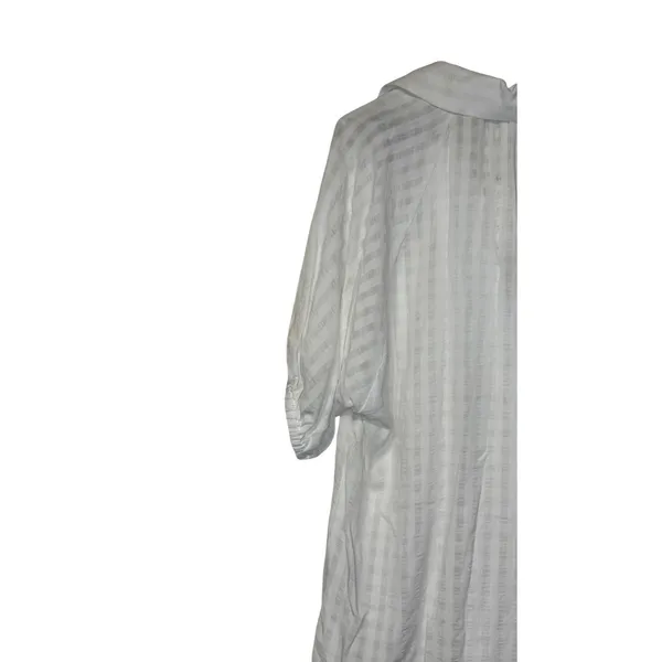 Anthropologie Women Mini Dress V-Neck Tiered 3/4 Sleeve‎ Tunic White Size XS NWT - Image 10