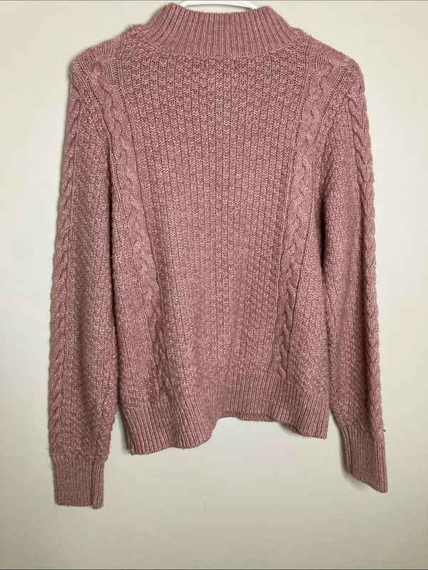 Abercrombie & Fitch Rose Cable Knit Turtleneck Sweater - Image 8