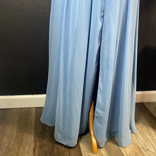 Azazie Light Blue‎ Satin Dress - Image 9