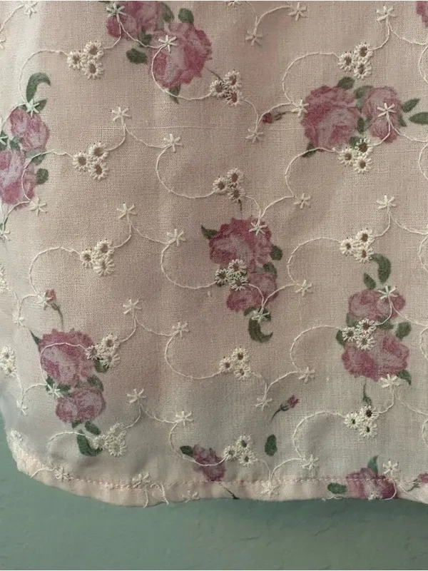 Princess Polly light pink floral eyelet sleeveless ruffle strap sundress size 6 - Image 16