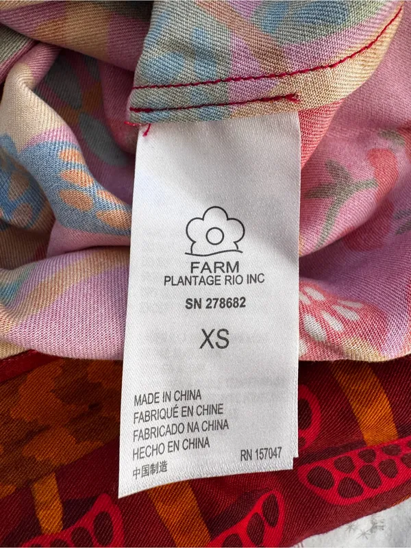 FARM Rio for Anthropologie Pink Bird Mushroom Floral Maxi Skirt XS - Image 8