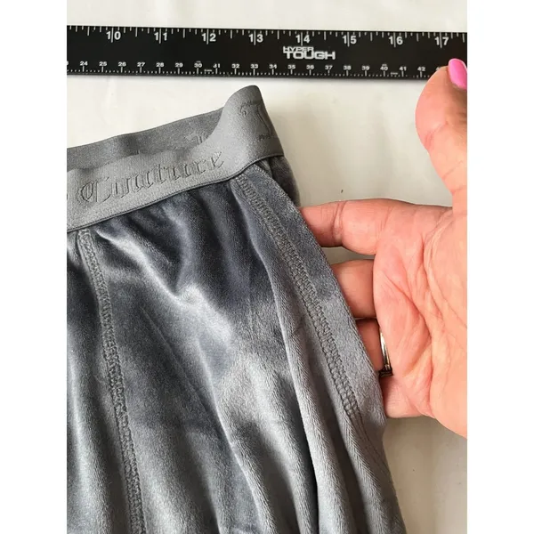 Juicy‎ Couture Velour Rhinestone Logo Jogger Women S Gray Sleep Pants Y2K Retro - Image 7