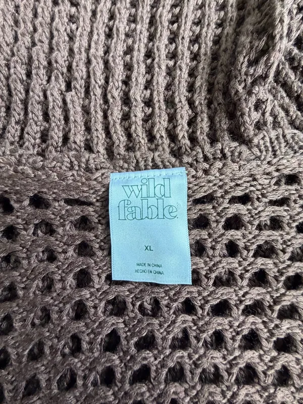 wild fable Chocolate Brown Crochet Tank - Image 3