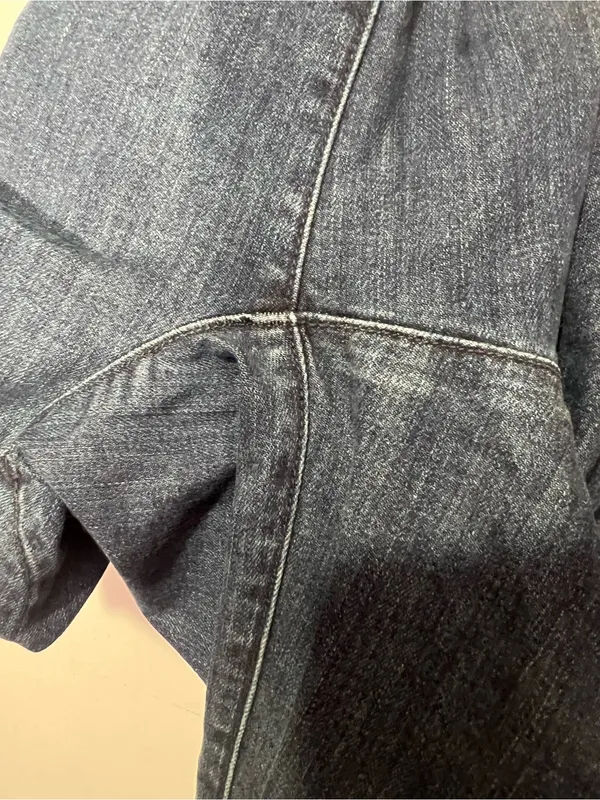 Lisa bayne blue wide leg Denim Utility Pant size M - Image 6