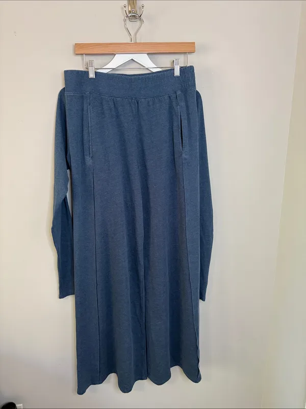 Free People Navy Wide-Leg Sweatpants - Image 4