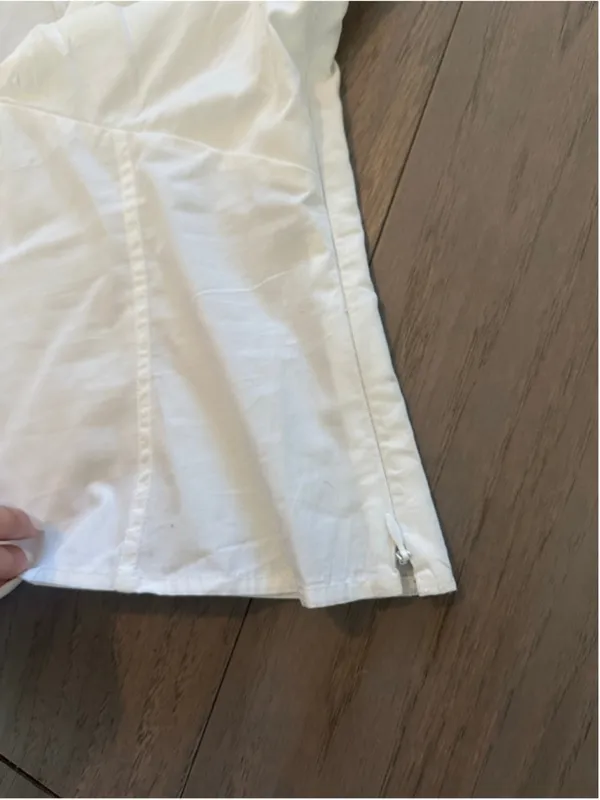 Madewell Twist Front Seamed Top Poplin White Size 0 - Image 3