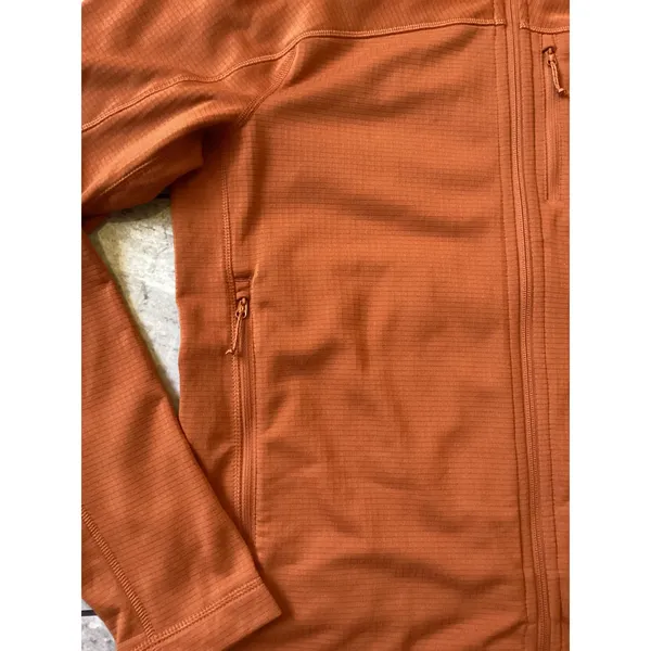 Fjallraven Abisko Lite Fleece Jacket Womens L Orange Full Zip Grid Mid Layer - Image 2