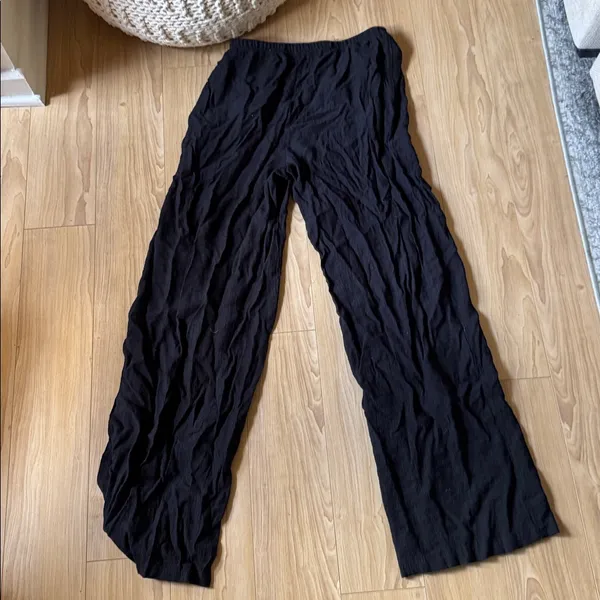 Zara Women's Black Wide-Leg Pants - Image 3