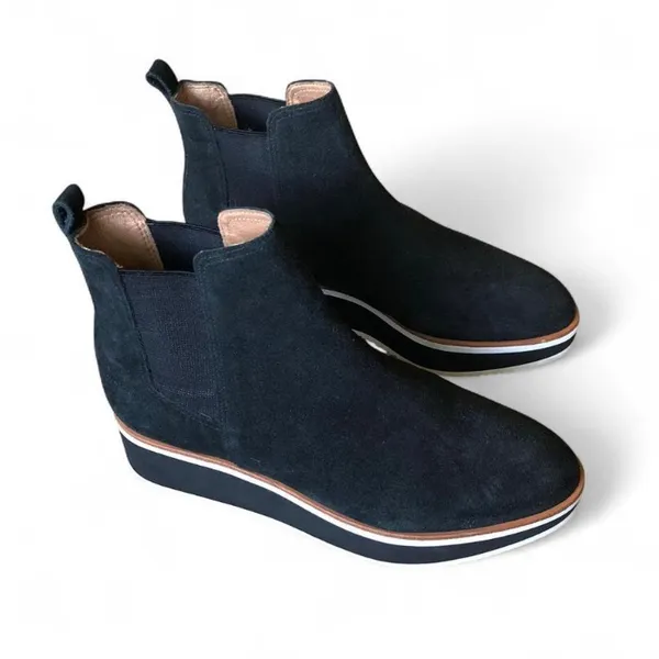 Antonio Melani Women's Black Suede Platform Chelsea Booties 7M - Image 10