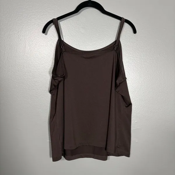 Fashion Bug Brown Y2K Tank Top Adjustable Spaghetti Strap - Women's Plus Size 1X - Image 6