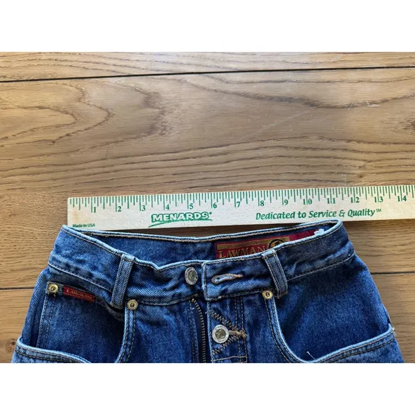 Vintage 90’s Lawman Western Slim Fit Straight‎ Leg Dark Blue Denim Jeans Size 1 - Image 3