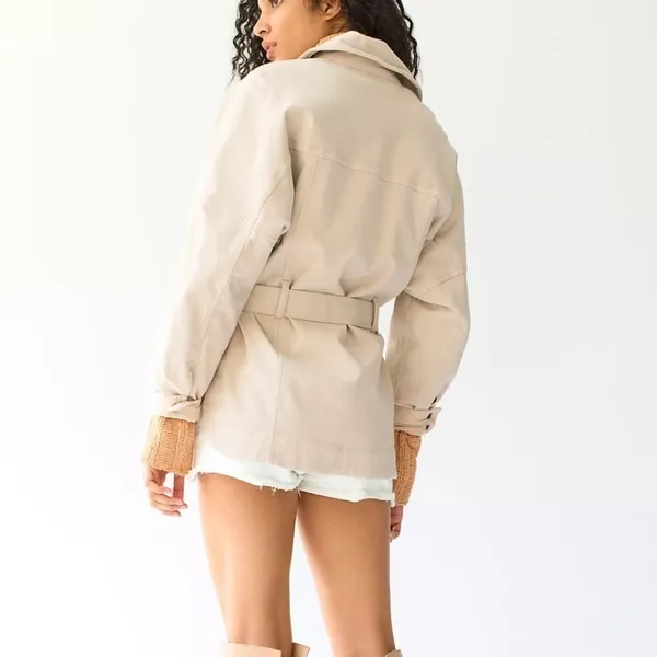 NWT Free People‎ Clyde Shirt Jacket Mineral Large - Image 2