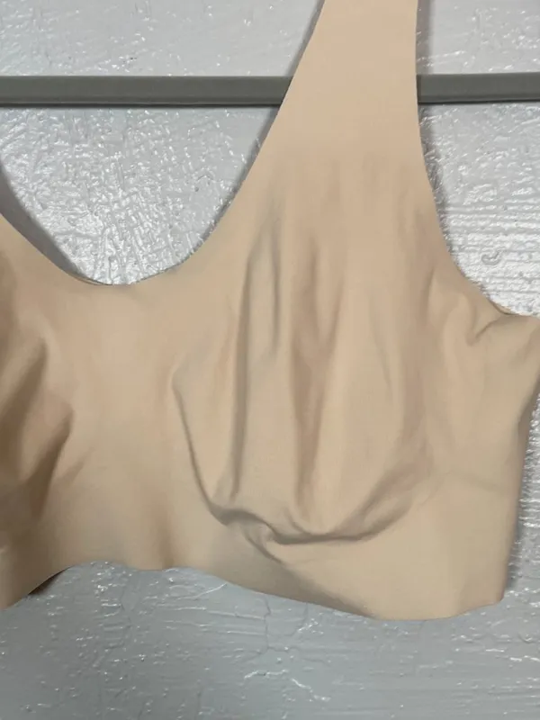 Knix Women Plus Size XXL Beige V-Neck Bralette No Pads Wireless Seamless Lounge - Image 2