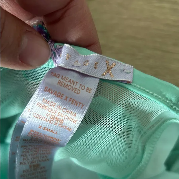 Savage X Fenty TUTTI FRUITY EMBROIDERED TULLE & VINYL TEDDY - Image 3