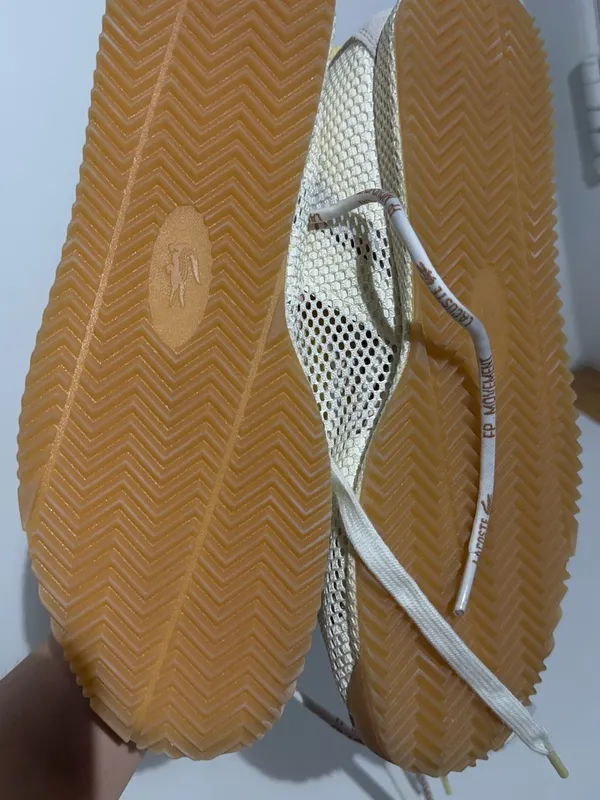 NWT FP Movement Lacoste Women’s Cream & Yellow Mesh Suede Club Low Sneakers - Image 10