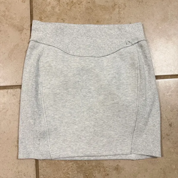Scuba High-Rise Mini Skirt Heather Grey Size M - Image 4