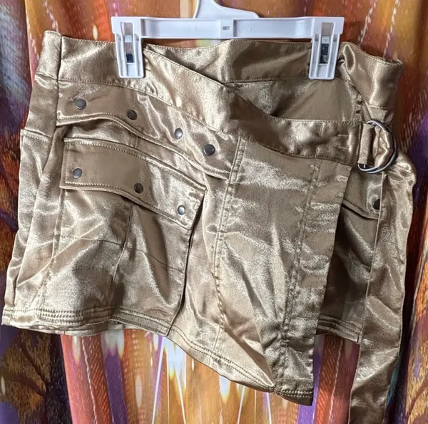 Free People✨ Say My Name Gold Mini Skirt✨ NWT - Image 2