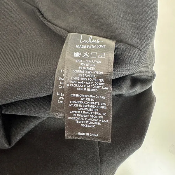 Lulus Elaris Black Mixed Media Strapless Maxi Dress Formal Evening Minimalist XL - Image 12