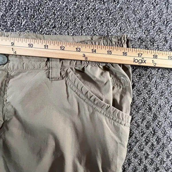 The North Face Womens Convertible Cargo Hiking Pants Sz 10 Beige Zip-Off Outdoor - Image 10