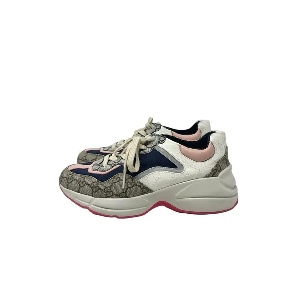 Gucci Rhyton GG Canvas Multi Monogram Low Top Sneakers Runners Size 38.5 - Image 2