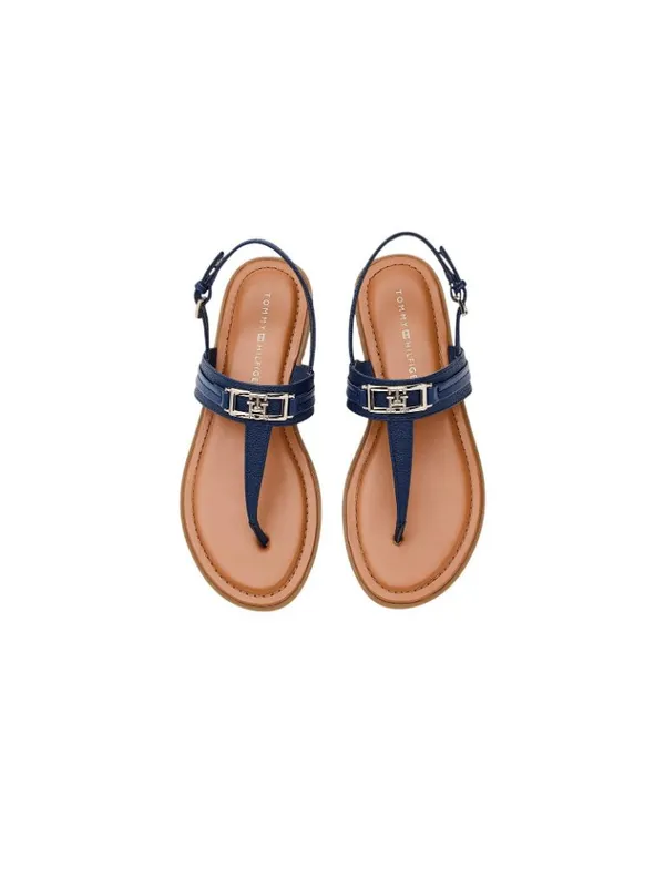 NWT Tommy Hilfiger Womens Cruman Emblem Sandals TWCRUMAN Dark Blue 6.5M - Image 3