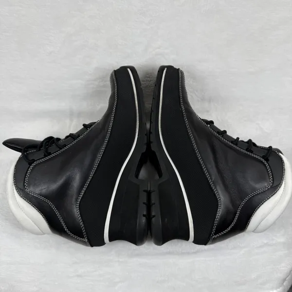 Timberland Black Leather Heeled Ankle‎ Boots Contrast Stitching Lace Up 7.5 READ - Image 13