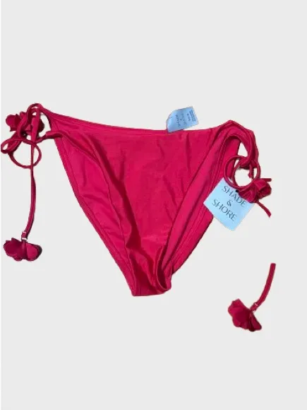 Shade & Shore Red Floral Bikini Set with Tie-Side Bottoms - Image 4