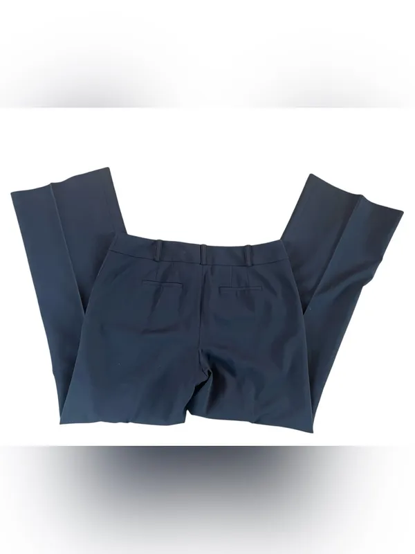 Ann Taylor Navy Straight-Leg Margo Dress Trousers - Image 5