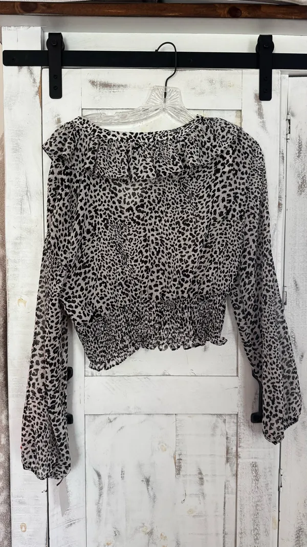 Zara black and white blouse - Image 4