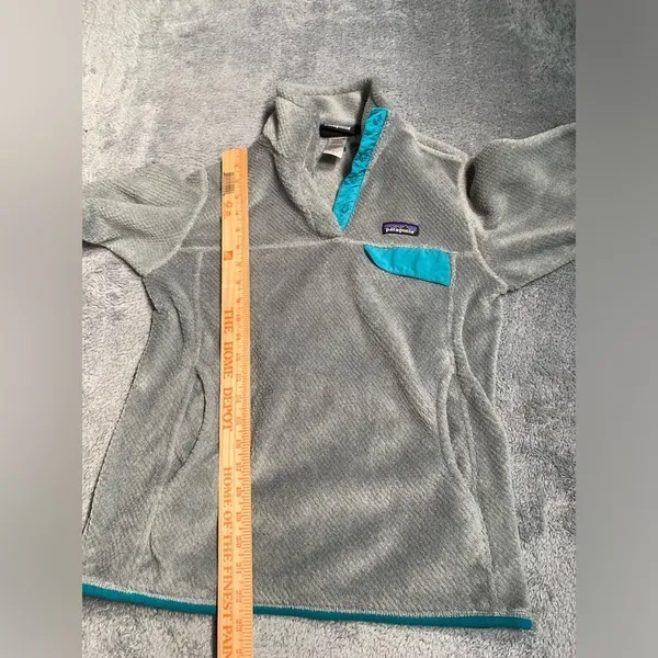 Patagonia synchilla snap-t Gray and Teal Fleece Pullover medium - Image 7