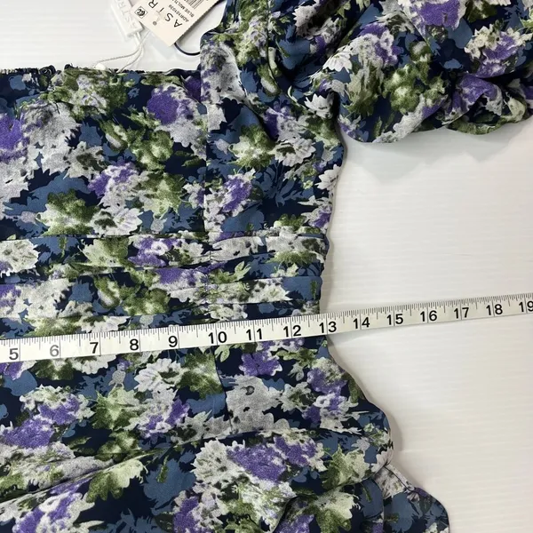 ASTR The Label Size Small Blue Asymmetrical High Low Midi Short Sleeve Dress NWT - Image 9