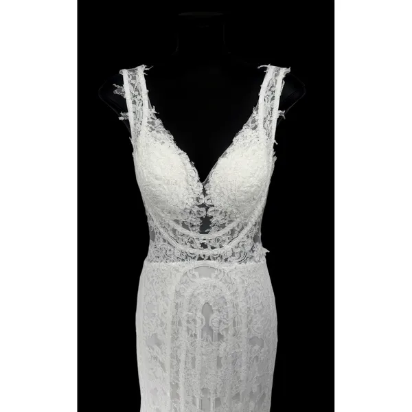 Sherri Hill 50906 White Lace‎ Mermaid Gown Sz 0 NWT $450 - Image 5